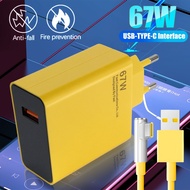 67W 5V 2A Fire-resistant Phone Fast Charging Cable Portable EU Standard USB-Type-C Interface Charger