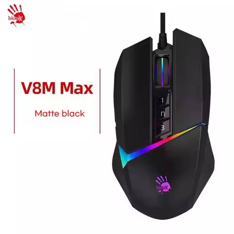 Bloody V8M Pro MAX Wired Mouse RGB Ergonomic BC3332-A 2k Rate of Return 10 Programmable Buttons Cust