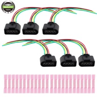 1J0973724 6x Ignition Coil Connector Plugs Wire Kit For Audi Q5 SQ5 Q7 R8 S4 S5