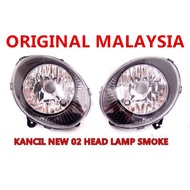 Kancil 02 Smoke Head Lamp  Kancil 2002 lampu bulat smoke set  head lamp perodua kancil 2002 black sm