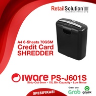 MESIN A4 HVS CC Paper Shredder - Iware PS-J601S PSJ601S Paper Shredder