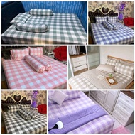 SPREI MOTIF KOTAK  ASTHENTIC EMILY 180X200 Seprei ala korea ukuran no 1 no2 no 3 160x200 120x200 per
