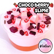 Fonfleurs Slimes 🇸🇬 Choco Berry Chocolate Covered Strawberry Glossy 4oz Kids Children Toys Pink Foam Sponge Gifts Set
