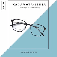 [TGA] Frame Kacamata TR6137 Paket Kacamata + Lensa Minus Anti Radiasi