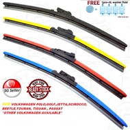 VOLKSWAGEN POLO ,GOLF,MK5,MK6,MK7,MK7.5 SCIROCCO , JETTA, BEETLE, TOURAN, TIGUAN, PASSAT, COLOR WINDSCREEN WIPER BLADE