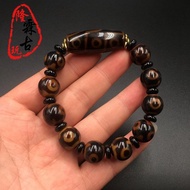 Tibetan Natural Agate Dzi Beads Fidelity Agate Three Eyes Nine Eyes Dzi Beads Bracelet Men Women Sty
