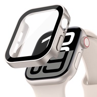 Waterproof Case for Apple Watch 10 46mm 42mm Accessories Straight Edge Screen Protector glass+Cover 