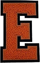 1 PCS 4.0" Brown Chenille Letter Patches, Iron on Patches for Hats Clothes Bags Backpacks Jeans, Ini