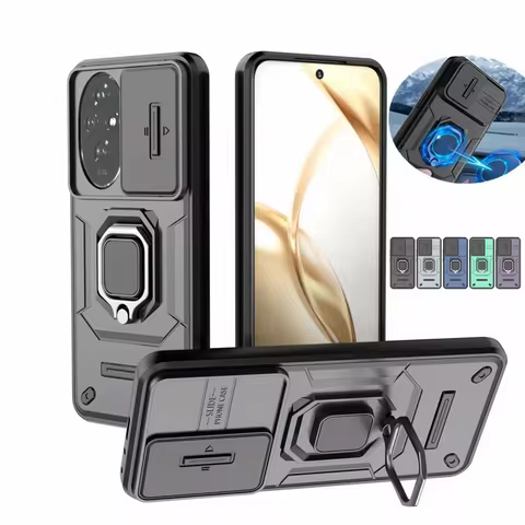 Shockproof Armor Magnetic Car Holder Ring Case For Honor 200 Lite Honor200 Pro Lens Protect Cover Fo