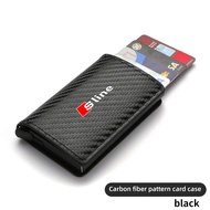 Audi | Car LOGO Fashion Retro Carbon Fibre Card Wallet Card Holder Coin Purse For Audi S RS Line S7