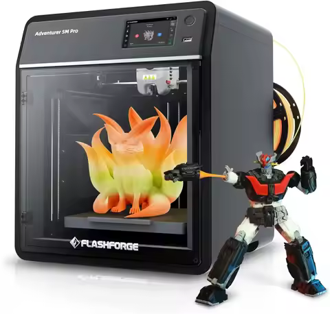 3D Printer AD5M Pro with 250g PLA, 600mm/s High Speed CoreXY High Precision Printing, 280℃ Quick-Swa