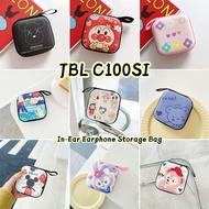 READY STOCK For JBL C100SI In-Ear Earphone Simple Cartoon Data Cable Earphone Bag