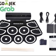 PORTABLE ROLL UP DRUM PAD SET KIT MD760 BUILT-IN SPEAKER SUPPORT MIDI