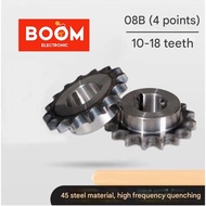 Sprocket 45 Steel 16 Teeth Sprocket 4 Points/08B Chain Gear (7203F)