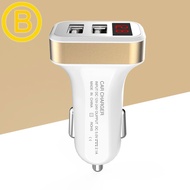 Dual USB Car Charger LED Display Volt Amp - 12V to 5V Android / Iphone Charger