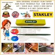 100% Original Stanley Slim Taper Saw Files Triangle File Saw Repair Kit / Kikir Gaji 3 Segi Asah Kik