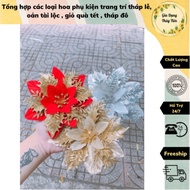 Collection of flowers to decorate ceremony towers, fortune towers, gift baskets CNY, dollar towers