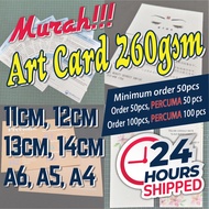 [Min. Order 50PCS]  Custom Print 260gsm Art Card  | Leaflet | Flyer | Invitation Card | Thank you Ca