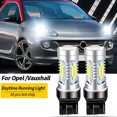 2x LED Daytime Running Light DRL Canbus W21/5W 7443 For Opel Adam Cascada Insignia A Corsa D E Astra