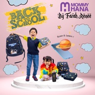 Free Gift MOMMYHANA Beg Sekolah School Bag Bagpack Botol Air Water Bottle Lunchbox Bekas Bekal Penci