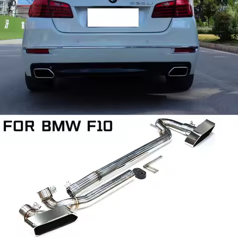 For BMW F10 F11 520i 525i 528i 535i Dual Exhaust Tip Up Square Look M Sport Exhaust Pipe Muffler Tip