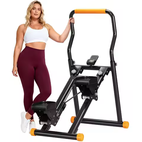 Stair Stepper for Home Gym,Folding Vertical Stair Climber with Adjustable Handlebar & Pedals,Cardio 