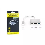 Type C to HDMI + Type C + Usb 3.1 Cable Converter [ HDMI Connection ]
