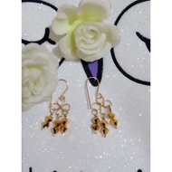 Earring 10k gold filled wire and Swarovski crystal
