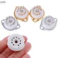 [JJCW] 1Pc chassis mount 9pin ceramic tube socket for EL84 ECC82 6922 12AX7 QQW