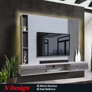 [N Design] 6ft Modern TV Cabinet / Wall Mounted Tv Cabinet / Hall Cabinet / Max 65" TV / Kabinet TV Gantung / Almari TV