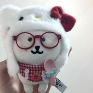 10cm棉花娃娃13cm自嘲熊“Kt头套”娃衣套装可爱玩偶换装配饰10cm cotton doll 13cm self-deprecating bear20260729