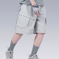 側拉鏈短褲 機能戶外通勤工裝五分褲 gorpcore