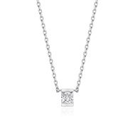Glintz Bare 4mm6mm Necklace สร้อยคอเงินแท้ฝังด้วยเพชร cubic zirconia ทรง princess cut ขนาด 4mm6mm
