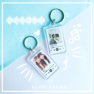 Custom Photo Keychain music player Spotify Song Polaroid  Photo Customized Song Keychain Personalize