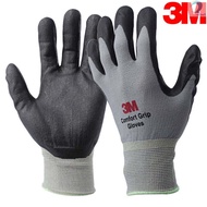 3M 1 Pair Comfort Grip Glove Nitrile Rubber Protective Gloves Cut Resistance Gloves Work Gloves Stretch Fit Durable Coated General Use Size S[Sellwell]TOP1