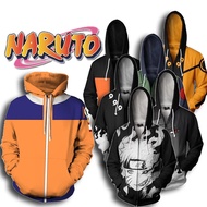 【CustomFashion】Naruto Zipper Hoodies Akatsuki Sasuke Uzumaki Kids Custom 3d Printing Cosplay Zip Hoodies Casual Man Women Japanese Anime Sweatshirts Cool Fashion Plus Size Pullover Coat