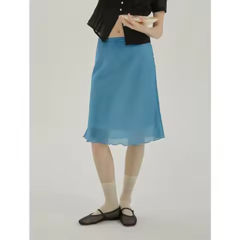 Summer New French Elegant Silk Skirt Sweet Women's Lace Patchwork Short Skirt Fashion Bow Solid Colo