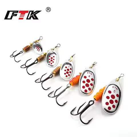 FTK 3.9g-15g Metal Spiner Bait Fishing Lure Spinner Fishing Spoon Lure Spinnerbait Hard Artificial B