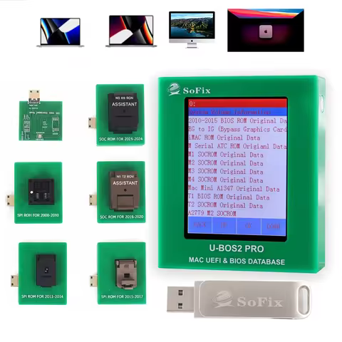 Sofix U-BOS2 Pro UEFI & BIOS Database Assistant for MacBook 2008-2024 M1 T2 M2 M3 M4 ATC ROM Chips B
