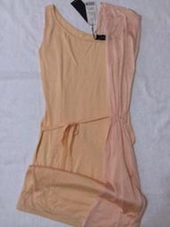 【低價出清】全新義大利製giuliano Fujiwara粉橘色針織長版造型上衣-M(38)