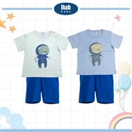 [IHAB Baby] Baby Short Sleeve Shirt + Short Pants Graphic| Baju Lengan Pendek + Seluar Pendek Bayi