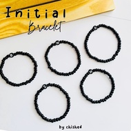 Initial Bracelet Black Initial Bracelet