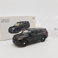 596 1:64 Ford Explorer 2020 Version Black Plainclothes Livery Diecast Alloy Car Model