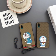 ZTE Blade A51 A51 Lite Cute Doraemon Casing Anti Drop Protection Strap Phone Case