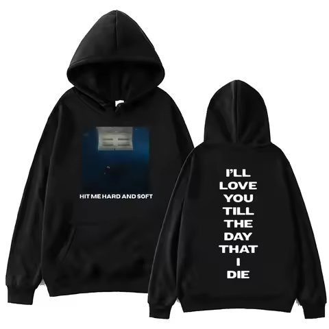 Billie Hit Me Casual Hoodie 2025 Tour Men's Hoodie Casual Wear Hip Hop Kawaii Printed Men's Comforta