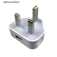 [lightoverflow1] Mobile Phone Charger Universal Portable 3 Pin USB Charger UK Plug  With 1 USB Ports Travel Charging Device Wall Charger Travel Fast Charging Adapter [SG]