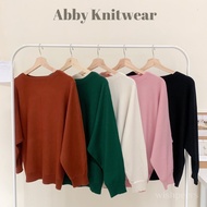 Knitwear Batwing Women Tshirt Long Sleeve Sweatshirt Blouse Wanita Muslimah Lengan Panjang Abby Wish