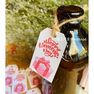 [TWD07GIFT] 40 kraft Tags 3x5cm Women Day October 20 March 8 (with hemp rope) to hang gift boxes/bot