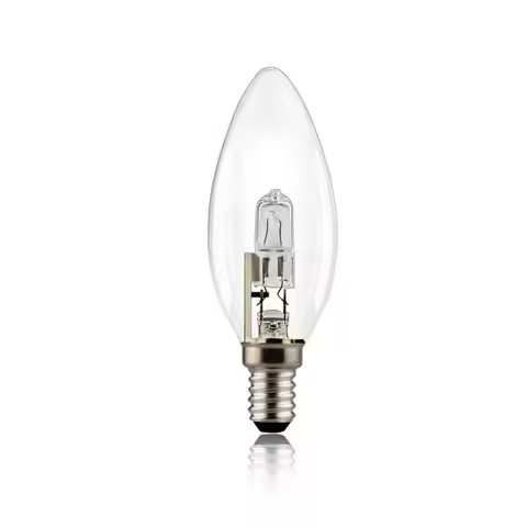 C35 Reflector Halogen Bulbs 28W 42W E14 E12 Dimmable Candle Pointed Light Lamp Replaces Spot Downlig