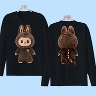 Labubu T-Shirt Front Back Long Sleeve 6XL 5XL 4XL 3XL 2XL Super Jumbo T Shirt Woman Long Sleeve T Sh